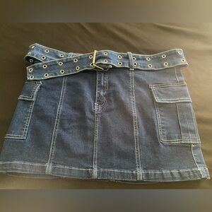Cute dark blue denim Windsor skirt